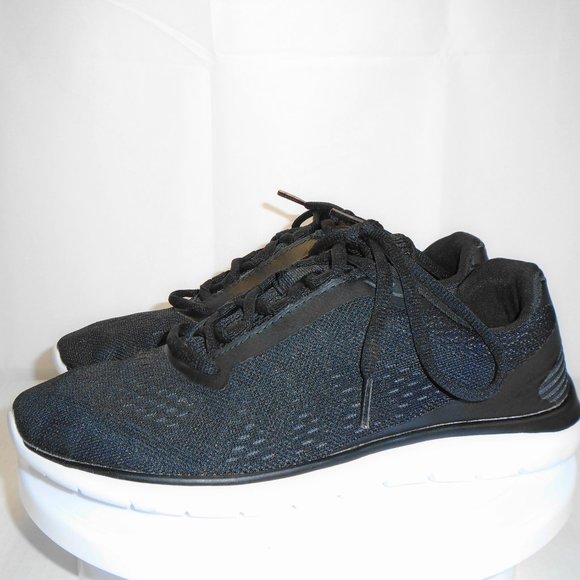 Flex Foam Black Lace Up Walking Shoes Size 7 - Picture 2 of 8